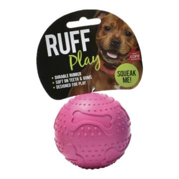 RUFF PLAY Ball Dog Toy with squeaker